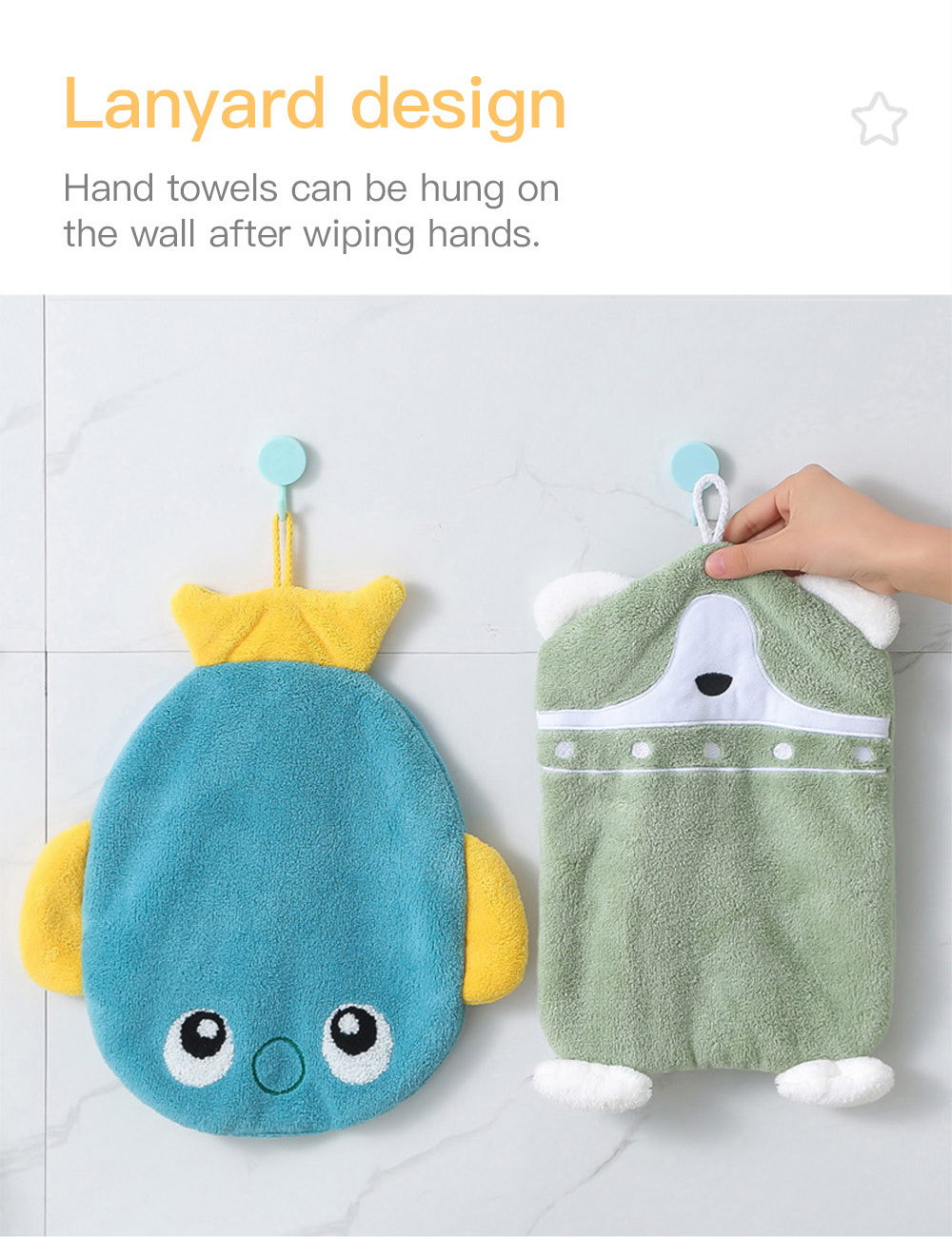 Lovely Puppy Fish Hand Towel-6
